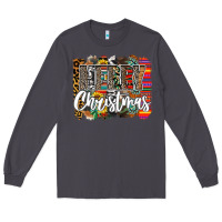 Smoke Western Merry Christmas Long Sleeve Tee - CowhideDigitalArt