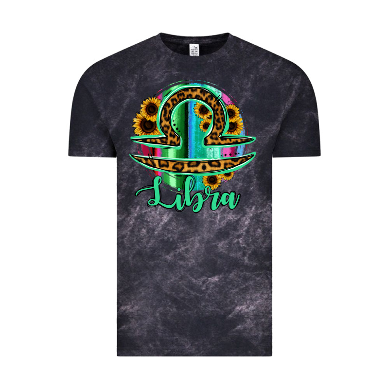 Libra Zodiac Sign Sunflower Leopard Serape Vintage Tee by RanaPortraitStore | Teevron