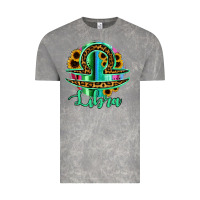 Cloud Rock Libra Zodiac Sign Sunflower Leopard Serape Vintage Tee - RanaPortraitStore