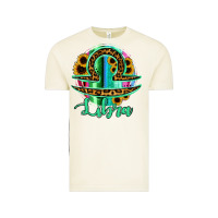 Vintage Arctic Libra Zodiac Sign Sunflower Leopard Serape Vintage Tee - RanaPortraitStore