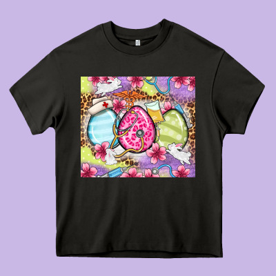 Easter Eggs Nurse Heavy Core Tee Designed By Oliviacreatesart