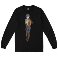 Black mai sakurajima Long Sleeve Tee - DesigneFamous