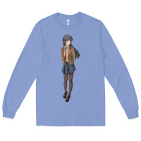 Colony Blue mai sakurajima Long Sleeve Tee - DesigneFamous