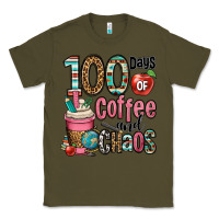 Army Green hundred days of coffee and chaos Classic Tee - OliviaCreatesArt
