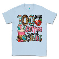 Dusty Blue hundred days of coffee and chaos Classic Tee - OliviaCreatesArt