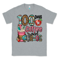 Heather Grey hundred days of coffee and chaos Classic Tee - OliviaCreatesArt