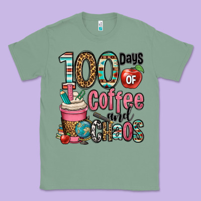 Hundred Days Of Coffee And Chaos Classic Tee Designed By Oliviacreatesart