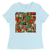 Baby Blue christmas donkey Ladies Tee - FaDigitalArtStudio