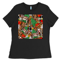 Black christmas donkey Ladies Tee - FaDigitalArtStudio