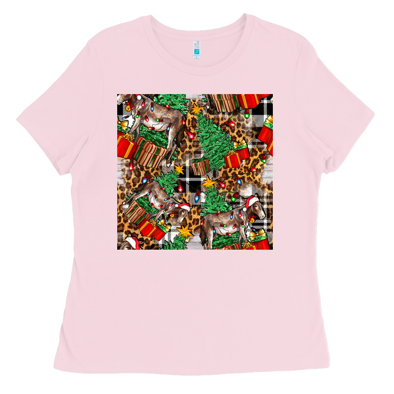Christmas Donkey Ladies Tee by FaDigitalArtStudio | Teevron