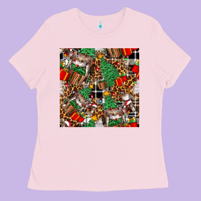 Christmas Donkey Ladies Tee Designed By Fadigitalartstudio