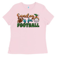 Bubblegum Pink sunday is for football Ladies Tee - BundleAndBundleShop