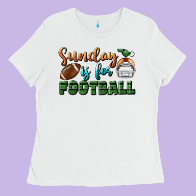 Sunday Is For Football Ladies Tee Designed By Bundleandbundleshop