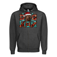Charcoal Heather dog mom christmas with labrador Zipper Hoodie - RanaPortraitStore