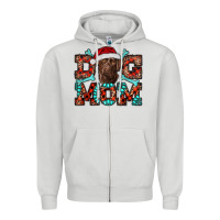 Dove Grey dog mom christmas with labrador Zipper Hoodie - RanaPortraitStore