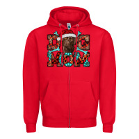 Red dog mom christmas with labrador Zipper Hoodie - RanaPortraitStore