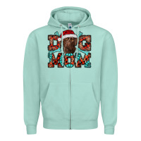 Seafoam dog mom christmas with labrador Zipper Hoodie - RanaPortraitStore