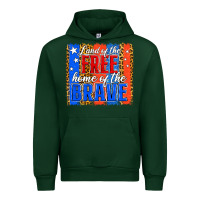 Forest Green land of the free th of july brushstroke Urban Hoodie - Jasminsmagicworld