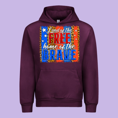 Land Of The Free Th Of July Brushstroke Urban Hoodie Designed By Jasminsmagicworld