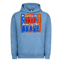 Pigment Pebble Blue land of the free th of july brushstroke Urban Hoodie - Jasminsmagicworld