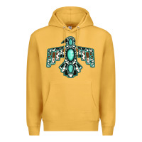 Mustard cowhide turquoise thunderbird Premium Hoodie - Jasminsmagicworld