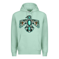 Seafoam cowhide turquoise thunderbird Premium Hoodie - Jasminsmagicworld