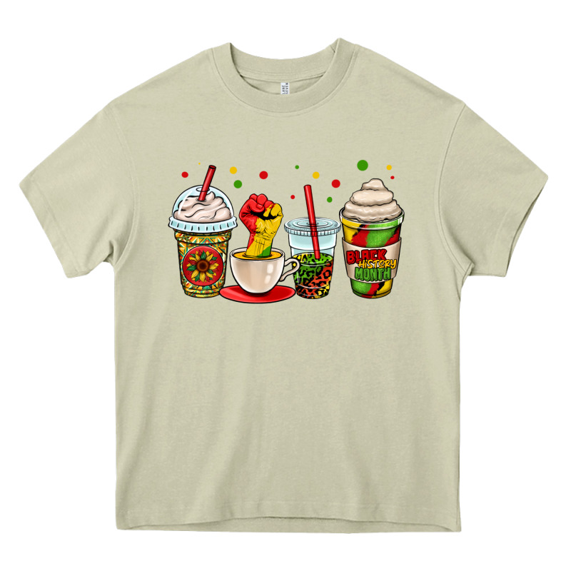 Juneteenth Bhm Coffee Cups Heavy Core Tee by OliviaCreatesArt | Teevron