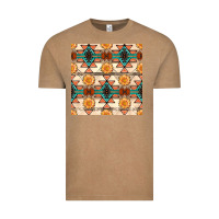 Vintage Coffee native american aztec seamless pattern 1 Vintage Tee - BundleAndBundleShop
