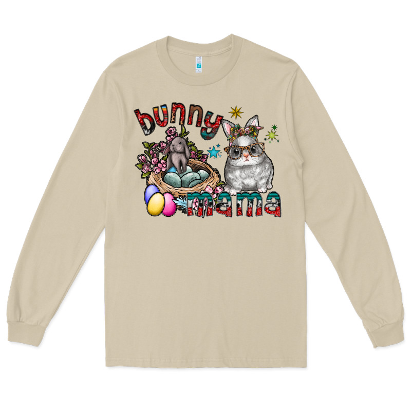 Bunny Mama Long Sleeve Tee by CowhideDigitalArt | Teevron