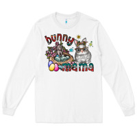 White Bunny mama Long Sleeve Tee - CowhideDigitalArt