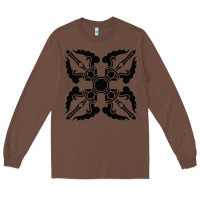 Chestnut trippy psychedelic rave sacred geometry Long Sleeve Tee - DesigneFamous