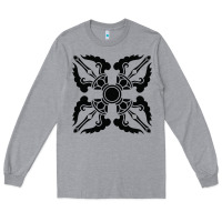 Heather Grey trippy psychedelic rave sacred geometry Long Sleeve Tee - DesigneFamous