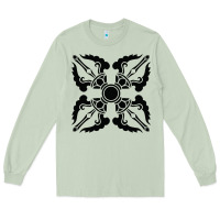 Matcha trippy psychedelic rave sacred geometry Long Sleeve Tee - DesigneFamous