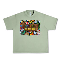 Oil Green hispanic heritage flags Urban Heavy Tee - BundleAndBundleShop