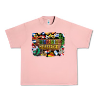 Salmon hispanic heritage flags Urban Heavy Tee - BundleAndBundleShop