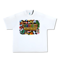 White hispanic heritage flags Urban Heavy Tee - BundleAndBundleShop