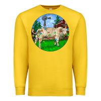 Lemon Christmas Charolais Bull And Barnyard Premium Sweatshirt - RanaPortraitStore