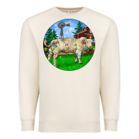 Sandshell Christmas Charolais Bull And Barnyard Premium Sweatshirt - RanaPortraitStore