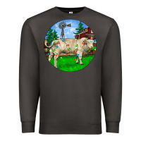 Smoke Christmas Charolais Bull And Barnyard Premium Sweatshirt - RanaPortraitStore