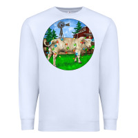 White Christmas Charolais Bull And Barnyard Premium Sweatshirt - RanaPortraitStore