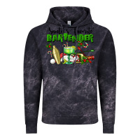 Cloud Black Santa's Favorite Bartender Vintage Hoodie - LillyAllenDesigns