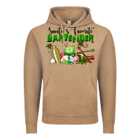 Vintage Coffee Santa's Favorite Bartender Vintage Hoodie - LillyAllenDesigns