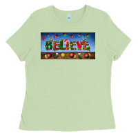 Matcha christmas believe license plate Ladies Tee - BundleAndBundleShop