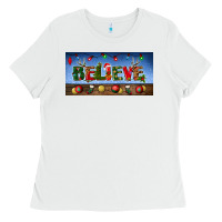 White christmas believe license plate Ladies Tee - BundleAndBundleShop