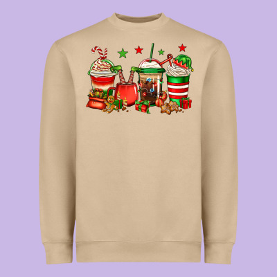 Christmas Elfs Coffee Heavyweight Sweatshirt Designed By Jasminsmagicworld