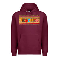 Burgundy teacher pen apple license plate template Premium Hoodie - Artiststas