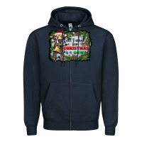 Navy all i want for christmas is a cow Zipper Hoodie - RanaPortraitStore