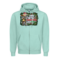 Seafoam all i want for christmas is a cow Zipper Hoodie - RanaPortraitStore