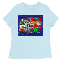 Baby Blue my favorite color is Christmas lights Ladies Tee - BundleAndBundleShop
