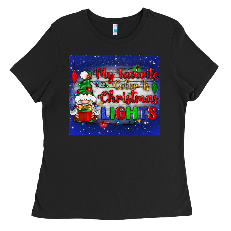 My Favorite Color Is Christmas Lights Ladies Tee by BundleAndBundleShop | Teevron